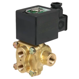 ASCO 8342G501 220VAC 4-Way Solenoid Valve NAMUR 1/4" NPT, Single Solenoid, Brass